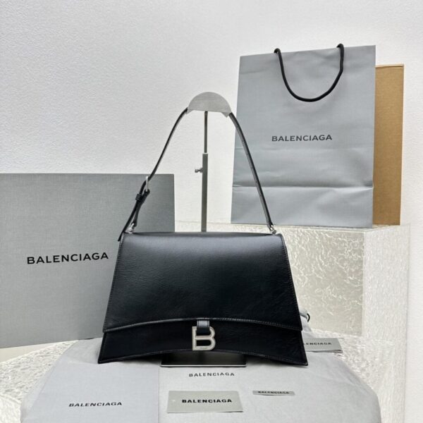Balenciaga Crush Medium Sling Bag In Black