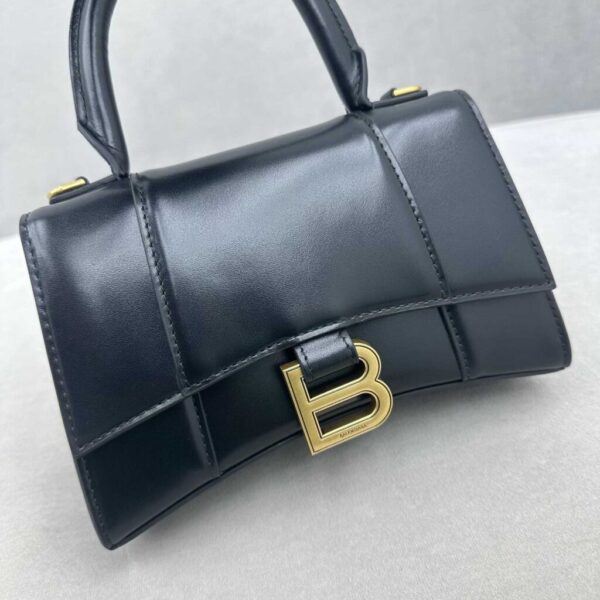 Balenciaga Hourglass Small Handbag In Black