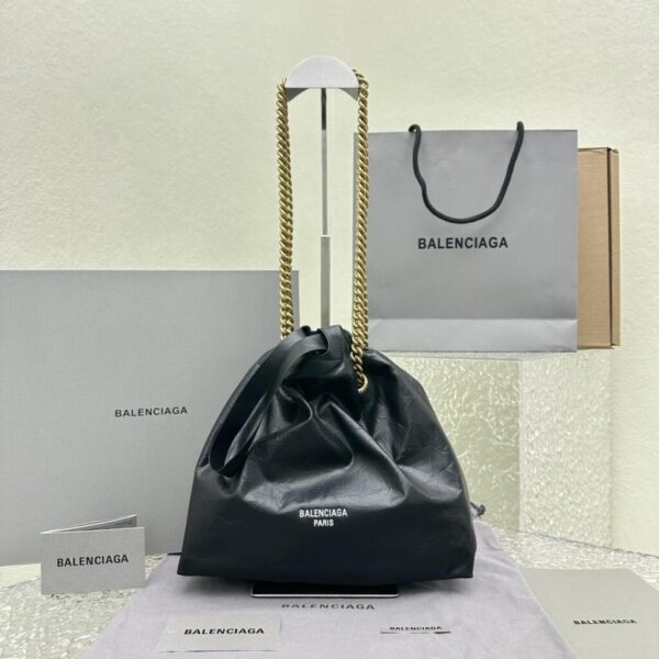 Balenciaga Women's Crush Small Tote Bag In Black