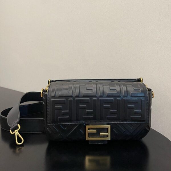Fendi Baguette Black Leather Bag