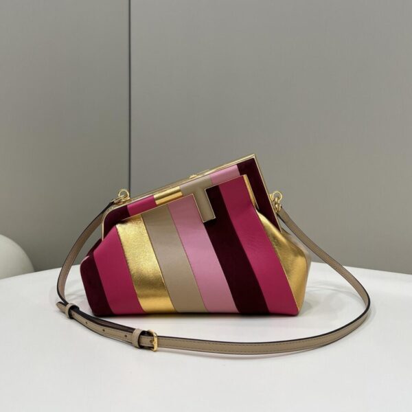 Fendi First Small Leather Bag With Multicolour Inlay