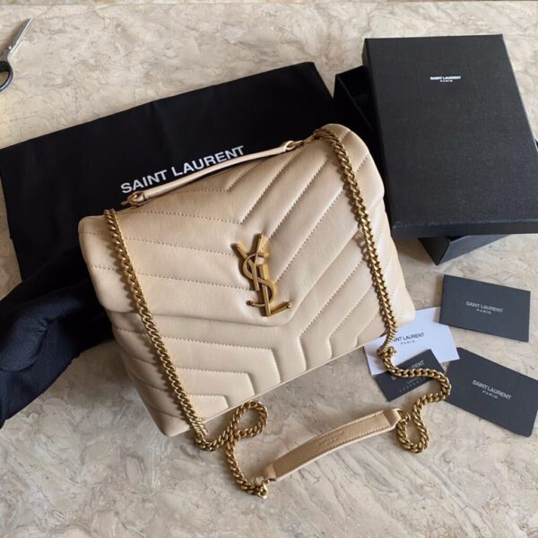 Saint Laurent Loulou Small Chain Bag In Quilted "Y" Leather