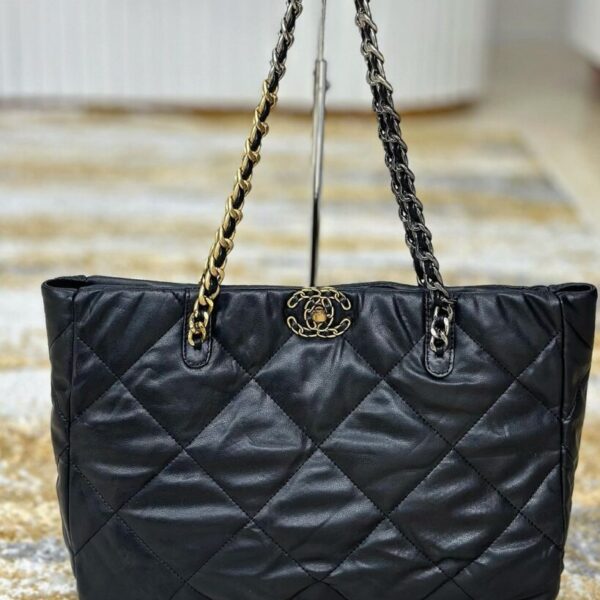 Chanel Black Quilted Calfskin Classic Tote Bag